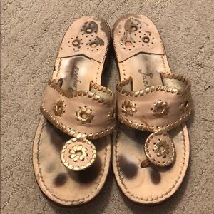 Gold and Nude Jack Rogers
